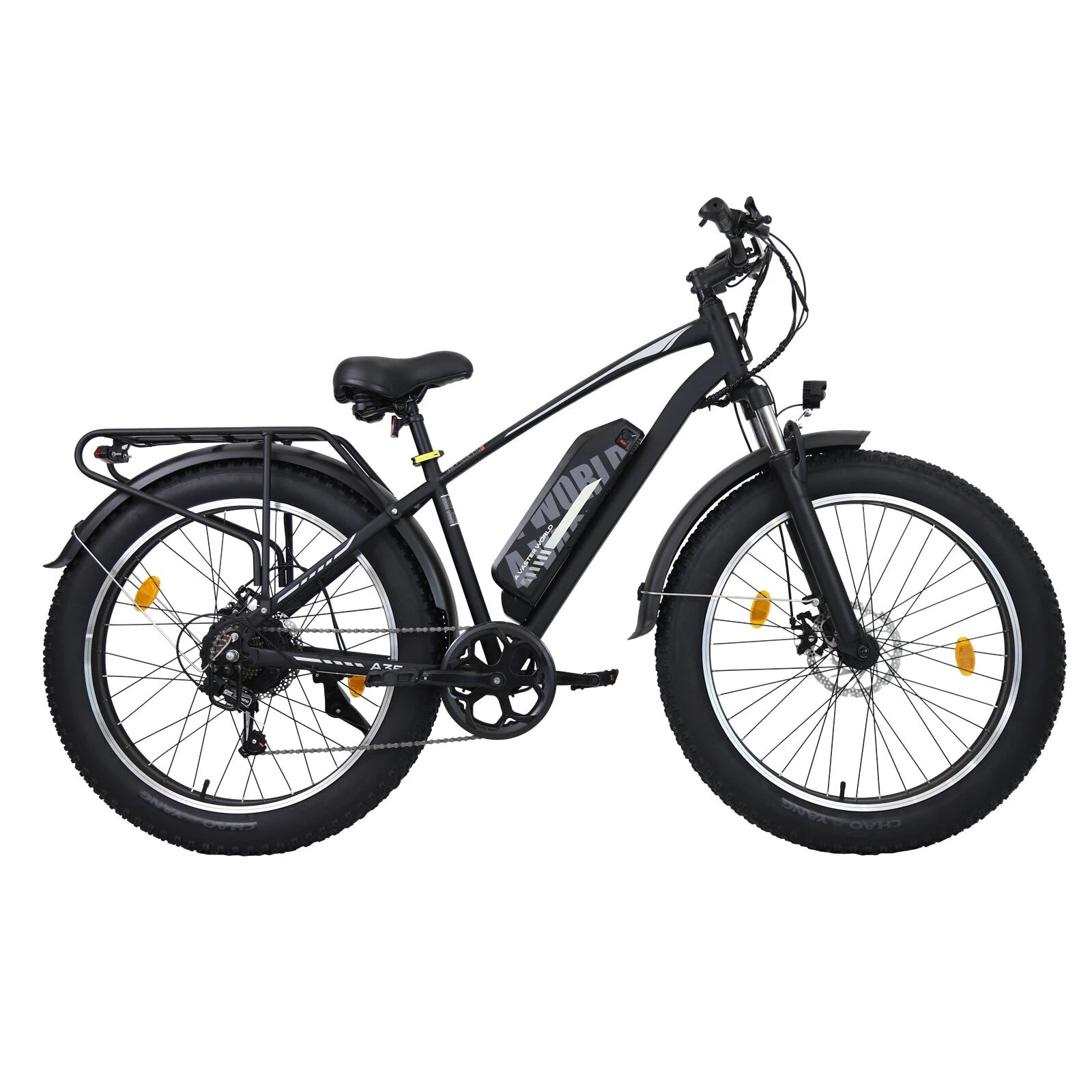 Black electric bike on a white background