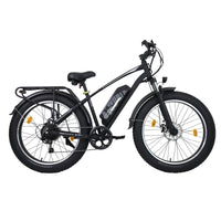 Black electric bike on a white background