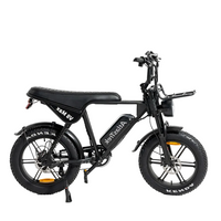 Black electric bike with visible branding on a white background
